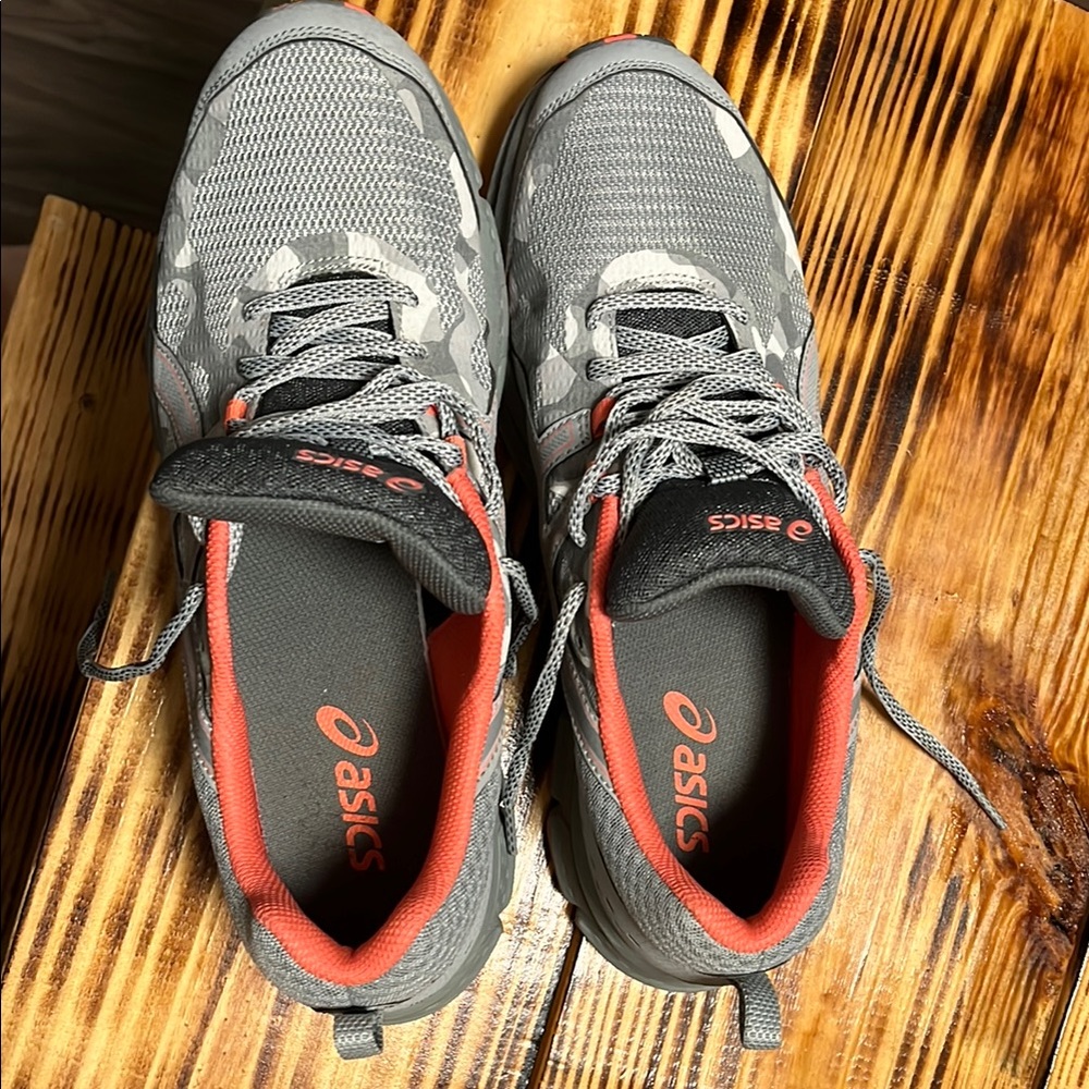Asics Gray and Pink Athletic Sneakers - Picture 5 of 9